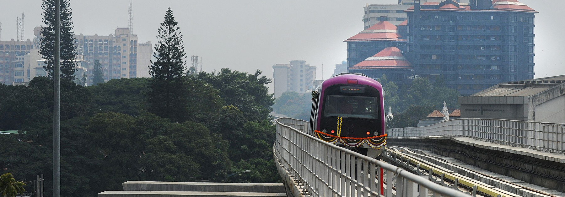 The Bangalore Metro Rail Corporation's Namma metro train. (DIBYANGSHU SARKAR/AFP/Getty Images)