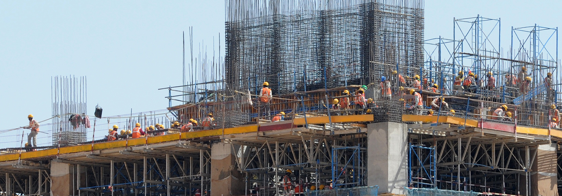Under construction residential buildings rise into the skyline of Mumbai. (PUNIT PARANJPE/AFP/Getty Images)